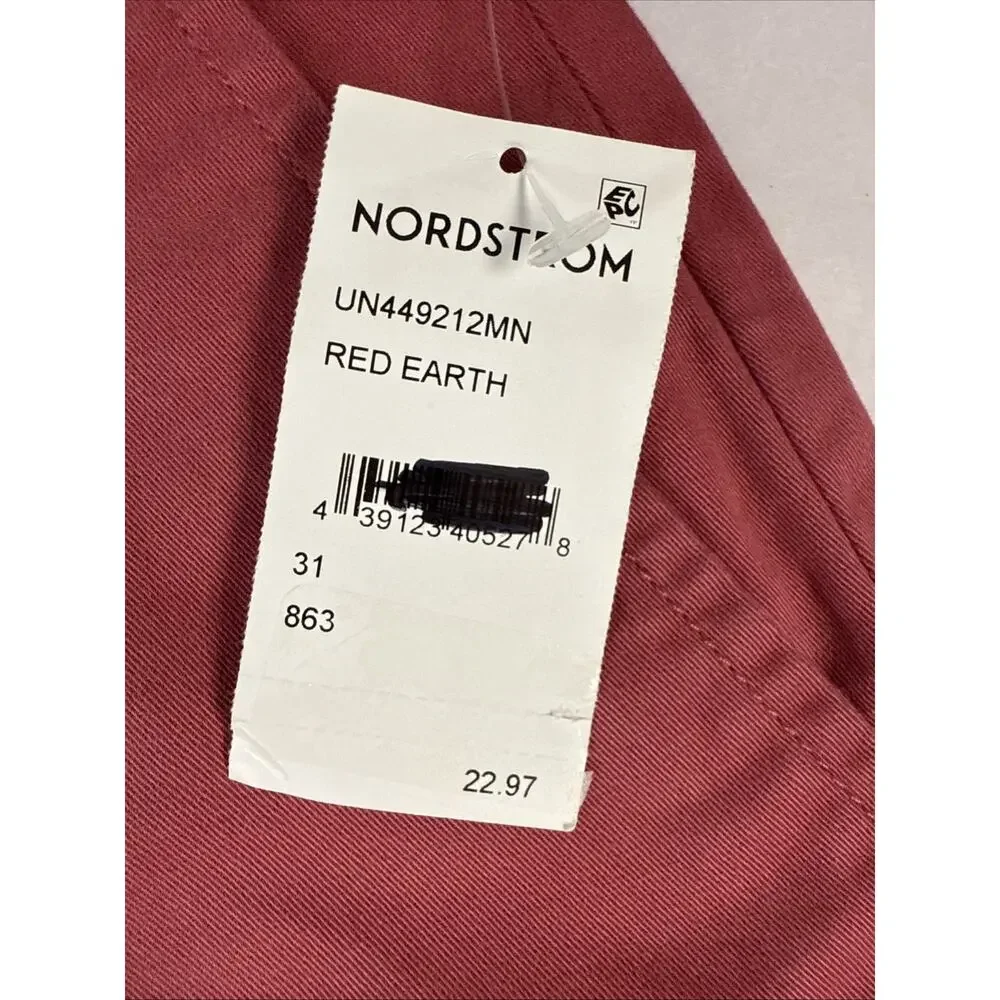 14th And Union Mens Size 31 Khaki Red Earth Cotton Slim Fit Chino Shorts NWT - Picture 3 of 6
